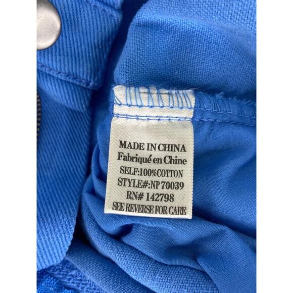 New In Collection Women Large Blue Shorts Cutoff Cuff Scrunch Waist NWT - Picture 5 of 7